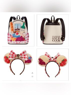 Loungefly Ratatouille 15th Anniversary Mini Backpack & Ears Headband
